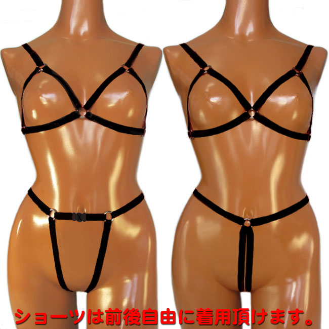 SMセパレートブラ&ショーツ ストリングオープンブラ オープンショーツ エロ過激 セクシーショーツ日本製 TW478
