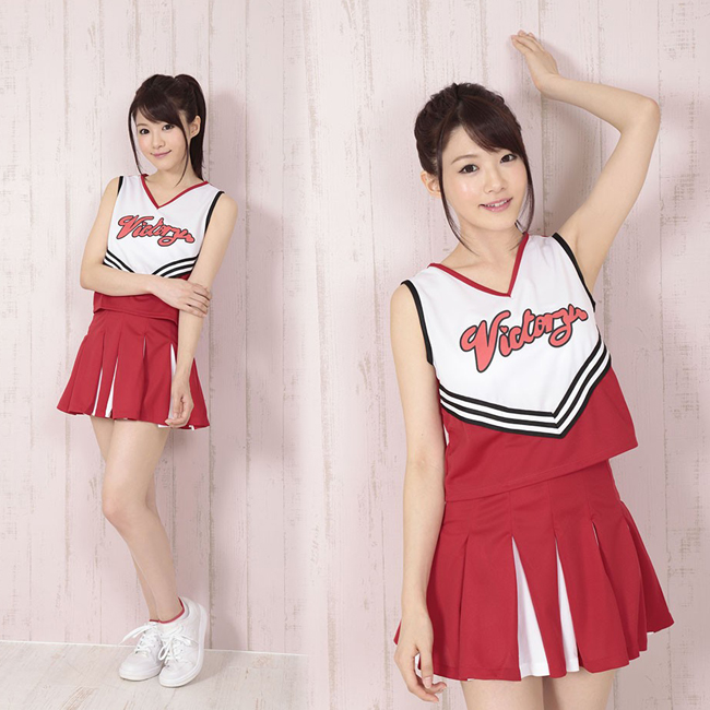 マイ☆チアガール プリーツスカート 衣装 レオタード ミニスカート Mサイズ KA0021RE