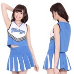 スカイ☆チア チアガール衣装 レオタード ミニスカート サイズ KF0025BL