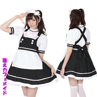 萌えカフェメイド コスプレ衣装 パーティ ハロウィン 萌え小物 KH0022BK